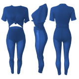 Sexy T Shirt+Mesh Pants Two Piece Sets ME-8062