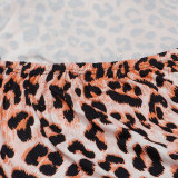 Printed Leopard Backless Long Dress FSXF-F342
