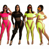 Sexy Mesh Patchwork Long Sleeve Jumpsuit CHY-1360