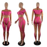 Sexy Mesh Patchwork Long Sleeve Jumpsuit CHY-1360