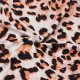 Printed Leopard Backless Long Dress FSXF-F342