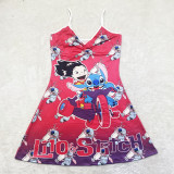 Cartoon Print Sling Mini Nightdress SHD-9816
