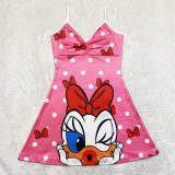 Cartoon Print Sling Mini Nightdress SHD-9816
