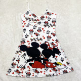 Cartoon Print Sling Mini Nightdress SHD-9816