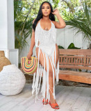 Sexy Knit Hollow Out Tassel One-Piece Swimsuit TR-1205