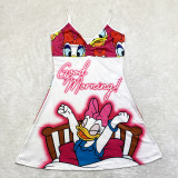 Cartoon Print Sling Mini Nightdress SHD-9816