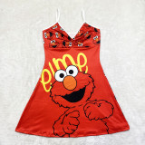 Cartoon Print Sling Mini Nightdress SHD-9816