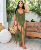 Sexy Knit Hollow Out Tassel One-Piece Swimsuit TR-1205