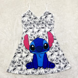 Cartoon Print Sling Mini Nightdress SHD-9816