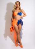 Sexy Tube Top+Briefs+Mesh Skirt 3 Piece Sets NIK-303