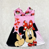 Cartoon Print Sling Mini Nightdress SHD-9816