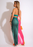 Sexy Tube Top+Briefs+Mesh Skirt 3 Piece Sets NIK-303