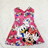 Cartoon Print Sling Mini Nightdress SHD-9816