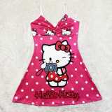 Cartoon Print Sling Mini Nightdress SHD-9816