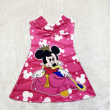 Cartoon Print Sling Mini Nightdress SHD-9816