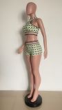 Sexy Plaid Sleeveless Tank And Shorts 2 Piece Sets HMS-5545