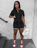 Casual Buttons Baseball Mini Dress IV-8306