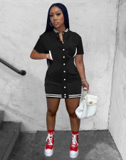 Casual Buttons Baseball Mini Dress IV-8306