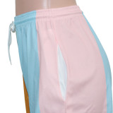 Rainbow Color Drawstring Shorts SH-390309