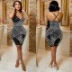 Sexy Hot Drilling Sling Night Club Dress BY-5748