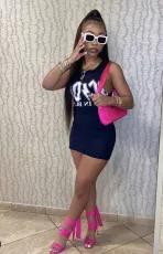 Casual Printed Sleeveless Mini Dress LSD-82078