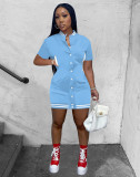 Casual Buttons Baseball Mini Dress IV-8306