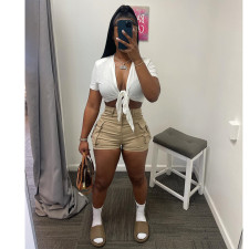 Solid Pockets Casual Shorts GCNF-0187