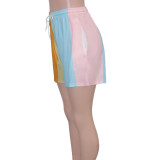 Rainbow Color Drawstring Shorts SH-390309