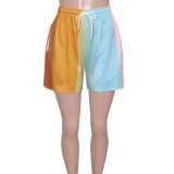 Rainbow Color Drawstring Shorts SH-390309