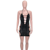 Sexy Hot Drilling Halter Backless Night Club Dress SH-390298
