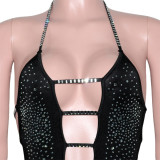 Sexy Hot Drilling Halter Backless Night Club Dress SH-390298