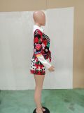 Floral Print Long Sleeve Shirt And Shorts 2 Piece Sets BN-B836