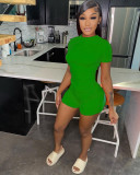 Solid T Shirt And Shorts Two Piece Sets WSM-5304