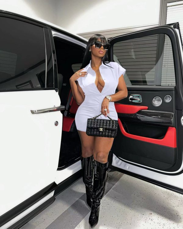 Sexy Solid Short Sleeve Slim-Waist Mini Dress CL-6131