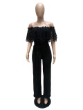 Sexy Slash Neck Sashes Jumpsuit MZ-2707