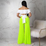Solid High Waist Wide Leg Pants ASL-6575