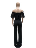 Sexy Slash Neck Sashes Jumpsuit MZ-2707