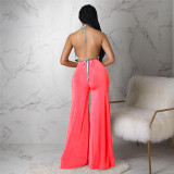 Solid High Waist Wide Leg Pants ASL-6575