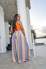 Plus Size Printed Wide Leg Pants ZDF-31200