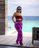 Sexy Tube Top And Pants Two Piece Suits ZDF-31201