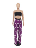 Casual Printed Straight Pants (Without Top)ZDF-31202