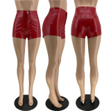 PU Leaher Skinny Shorts MXDF-6088