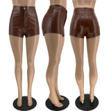 PU Leaher Skinny Shorts MXDF-6088