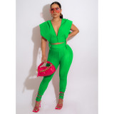 Sexy Hooded Split Top+Mesh Pants 2 Piece Sets FOSF-8220
