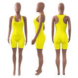 Solid Sleeveless Skinny Romper NIK-309