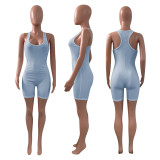 Solid Sleeveless Skinny Romper NIK-309