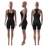 Solid Sleeveless Skinny Romper NIK-309