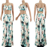 Tie Dye Cami Top Wide Leg Pants 2 Piece Sets JZHF-8113