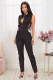 Denim Sleeveless Hollow Out Jeans Jumpsuit LX-6087-1
