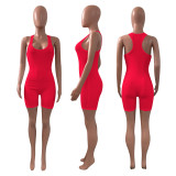 Solid Sleeveless Skinny Romper NIK-309